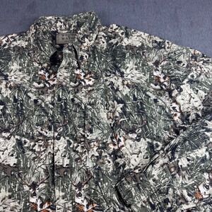 Woods & Water Outfitters Camo Deer Print Long Sleeve Button Up Shirt Men's XXL